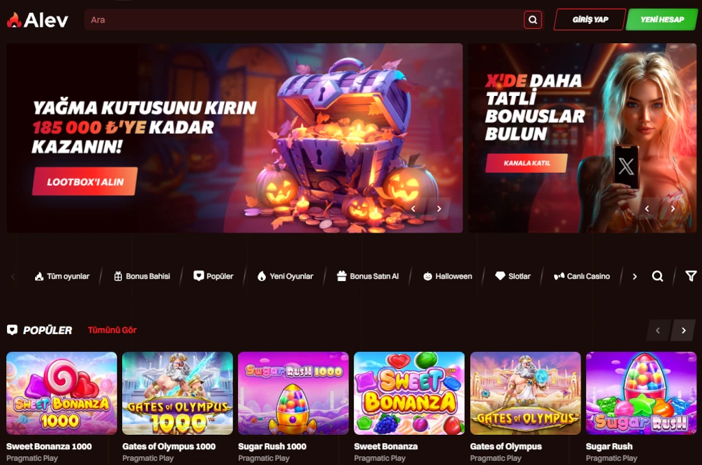 Alev Casino bonus